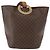 Céline Borsa a spalla circolare in tela Macadam CELINE in pelle PVC marrone oro Auth 148185 D'oro - vista 13
