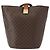 Céline Borsa a spalla circolare in tela Macadam CELINE in pelle PVC marrone oro Auth 148185 D'oro - vista 2
