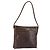 Gucci Borsa a Spalla in Pelle Marrone Argento Auth 151611