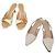LOUIS VUITTON Schuhe Leder Canvas 2 Set Silber Weiß LV Auth th6500