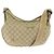 Borsa a Spalla Gucci GG Canvas Sherry Line Beige Oro 181092 Auth 150514 D'oro