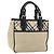 Burberry Nova Check Handtasche aus Canvas Beige Silber Authentisch bs30646