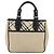 Burberry Nova Check Handtasche aus Canvas Beige Silber Authentisch bs30646 - vue 2