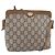Borsa a Spalla GUCCI GG Plus Supreme in Pelle PVC Beige Oro Auth 150999 D'oro