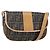 Borsa a Spalla in Tela Zucca FENDI PVC Nero Marrone Oro Auth ti3485 D'oro