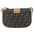 Borsa a Spalla in Tela Zucca FENDI PVC Nero Marrone Oro Auth ti3485 D'oro - vista 2