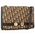 Borsa a Spalla in Tela Trotter Christian Dior Beige Oro Auth 157805 D'oro
