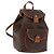 Céline CELINE Macadam Canvas Backpack PVC Leather Brown Auth BA6723