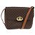 Céline CELINE Macadam Canvas Schultertasche aus PVC-Leder in Braun und Gold Auth 128916 Golden