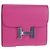 Hermès HERMES Kompakte Constance Geldbörse Leder Lila Rosa Auth 142362M
