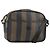 Pequin FENDI Pecan Canvas Schultertasche PVC Schwarz Braun Gold Auth hk2973 Golden