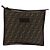 Bolso de mano de lona Zucca FENDI negro marrón oro Auth bs29397 Castaño Dorado - vista 13