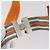 Hermès HERMES Suspensórios Cinto Lona Couro 2Set Laranja Auth bs29192 - vista 6