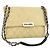 CHANEL Bolso de Hombro Matelassé de Ante Beige oro CC Auth bs29483 Dorado