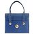 Bolsa MCM de couro azul e dourado Auth BA6222 - vista 13