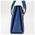 Bolsa MCM de couro azul e dourado Auth BA6222 - vista 4