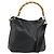 Borsa a mano in pelle Gucci Bamboo nera e oro 001 1998 1638 Auth 142437 Nero D'oro