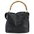 Borsa a mano in pelle Gucci Bamboo nera e oro 001 1998 1638 Auth 142437 Nero D'oro - vista 2