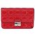 Borsa a Spalla Canage Chain Christian Dior Smalto Rosso Argento Auth 144835 - vista 13
