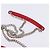 Borsa a Spalla Canage Chain Christian Dior Smalto Rosso Argento Auth 144835 - vista 14