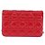 Borsa a Spalla Canage Chain Christian Dior Smalto Rosso Argento Auth 144835 - vista 2