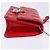 Borsa a Spalla Canage Chain Christian Dior Smalto Rosso Argento Auth 144835 - vista 4