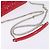 Borsa a Spalla Canage Chain Christian Dior Smalto Rosso Argento Auth 144835 - vista 7