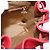 Zaino in Pelle Suede GUCCI Bamboo Rosso Oro 003 8030 Auth gh770 D'oro - vista 20
