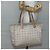 CHANEL Nuova Borsa Tote da Viaggio Nylon Beige Oro CC Auth ti3423 D'oro - vista 23