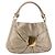 Bolso de Hombro Vala de Cuero Beige Dorado Auth 142849 de Salvatore Ferragamo