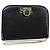 Borsa a spalla in pelle Gancini Chain di Salvatore Ferragamo Nero Oro Auth 143759