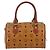 Borsa MCM Logogram Vicetos in pelle PVC marrone oro Auth am9103 D'oro - vista 2