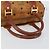 Borsa MCM Logogram Vicetos in pelle PVC marrone oro Auth am9103 D'oro - vista 7