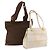 Borsa a Spalla Salvatore Ferragamo in Pelle Nylon 2Set Beige Marrone Auth 141558