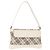Borsa a Spalla Nova Check in Tela e Pelle Bianca Argento Auth BA6464 di BURBERRY Bianco