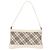 Borsa a Spalla Nova Check in Tela e Pelle Bianca Argento Auth BA6464 di BURBERRY Bianco - vista 2