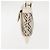 Borsa a Spalla Nova Check in Tela e Pelle Bianca Argento Auth BA6464 di BURBERRY Bianco - vista 3