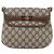 Borsa a spalla Gucci GG Canvas Web Sherry Line in pelle PVC beige e verde Auth BA6766 Rosso - vista 13