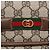 Borsa a spalla Gucci GG Canvas Web Sherry Line in pelle PVC beige e verde Auth BA6766 Rosso - vista 17