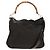 Borsa a mano in nylon Gucci Bamboo 2way marrone argento 001 1577 Auth ep11538