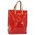 LOUIS VUITTON Monogram Vernis Reade MM Hand Bag Red Rouge M91086 LV Auth 152096