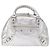 BALENCIAGA Borsa a Mano Grease in Pelle Argento 203249 Auth bs30812 - vista 13