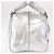 BALENCIAGA Borsa a Mano Grease in Pelle Argento 203249 Auth bs30812 - vista 5