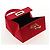 Borsa a mano Gancini in raso rosso e oro Auth 145507V di Salvatore Ferragamo D'oro - vista 10