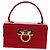 Borsa a mano Gancini in raso rosso e oro Auth 145507V di Salvatore Ferragamo D'oro - vista 13
