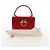 Borsa a mano Gancini in raso rosso e oro Auth 145507V di Salvatore Ferragamo D'oro - vista 22