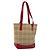 Borsa Tote Nova Check in Tela Beige Oro Auth BA6606 di BURBERRY D'oro