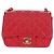 CHANEL Matelassé 17 Borsa a Spalla con Catena in Pelle di Agnello Rossa Oro CC Auth 144831SAM Rosso D'oro - vista 13