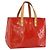LOUIS VUITTON Monogram Vernis Reade PM Borsa a Mano Rossa M91088 LV Auth SW1770 Rosso
