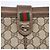Borsa Gucci GG Supreme Web Sherry Line in PVC beige, oro e rosso 904 02 043 Auth BA7799 D'oro - vista 18